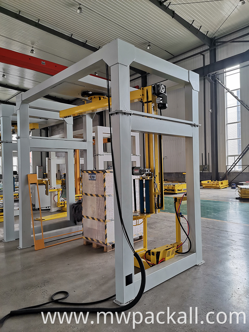 Fully Automatic Rotary Arm Stretch Film Wrapping Machine used on the big or small packing line